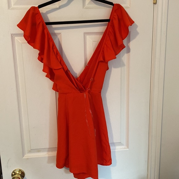 Red frill romper - Picture 2 of 2